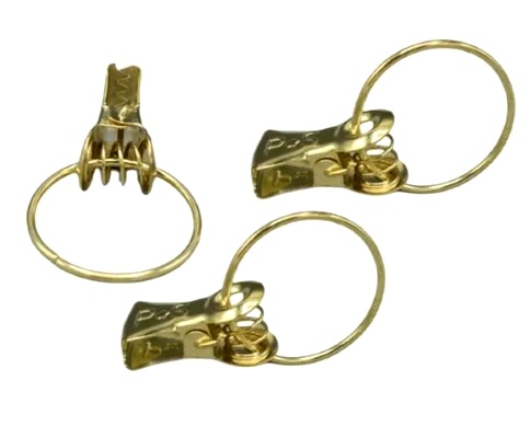 Кольца для карнизов с зажимом металл/ цв.золото/ арт.CLJ-PS100G/ диам.3см/ уп.100шт