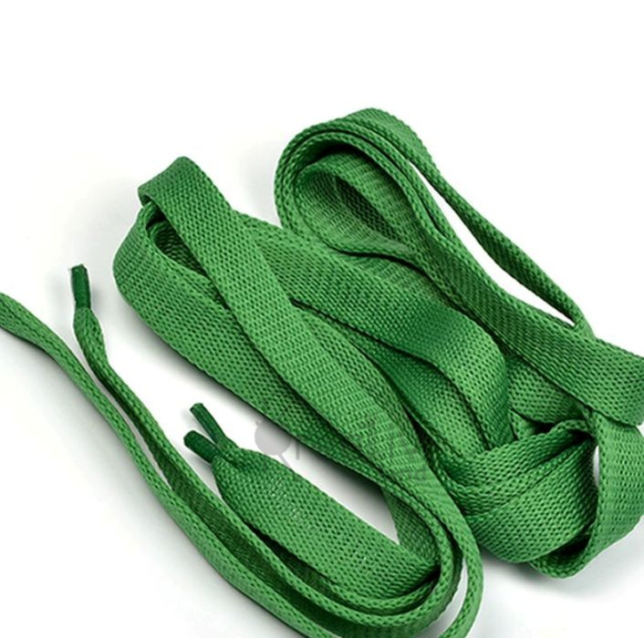 Шнурки для обуви плоские/ цв.зеленый/ шир.10мм/ дл.100см/ фас.50пар