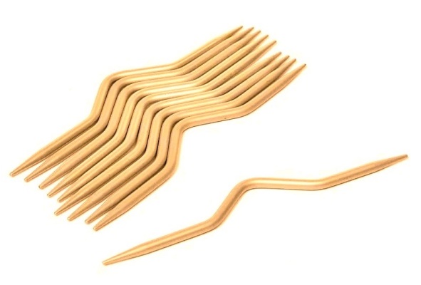 Спицы вспомогательные для вязания косичек металл/ диам.4мм, дл.13см/ фас.1шт