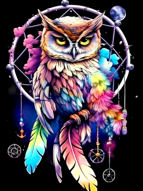 Алмазная живопись, подрамник, полная выкладка, 20 х 30 см, арт. AK2030080 СОВА