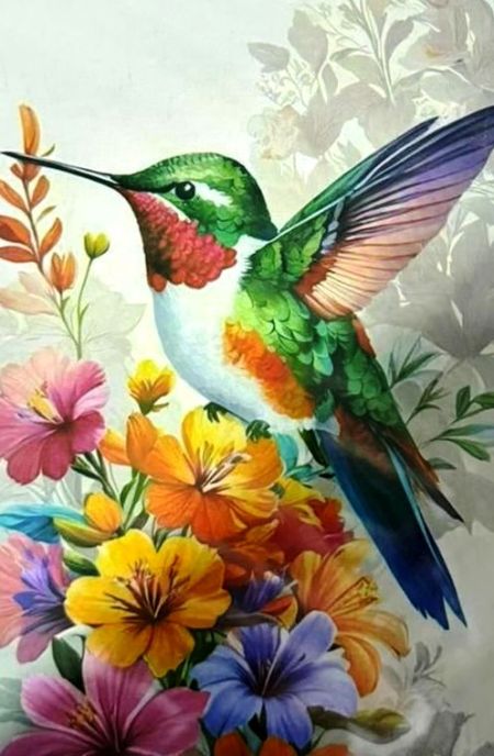 Алмазная живопись/ подрамник/ полная выкладка/ 20х30 см/ арт.AK2030219 ПТИЧКА title=