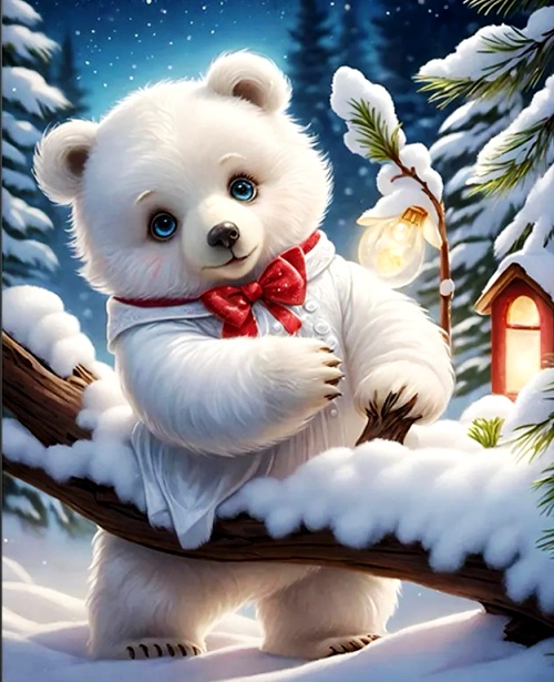 Алмазная живопись/ подрамник/ полная выкладка/ 20х30 см/ арт.AK2030242 МИШУТКА title=