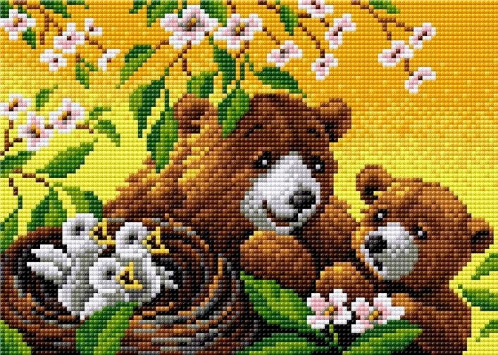 Набор для полного или частичного вышивания крестом/ 20х28/ арт.АР106 МИШКИ title=