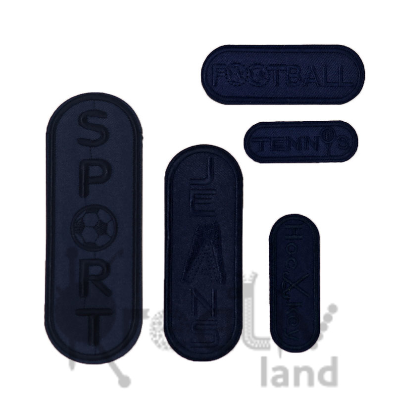 Аппликация термоклеевая комплект коллекция Sport/ цв.темно-синий/ 5 размеров-овал/ арт.R2377/ фас.60шт