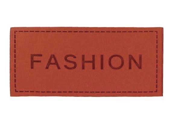Лейбл пришивной FASHION, цв. красный, фас. 10 шт, 70 х 35 мм, арт. 112