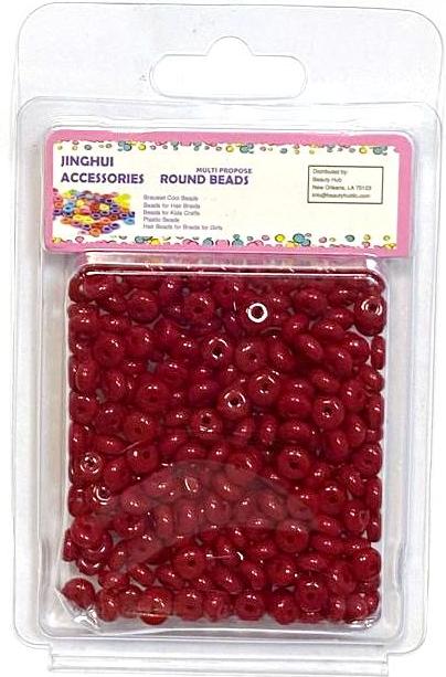 Бисер стеклянный 6х3мм/ цв.красный/ фас.60гр. title=