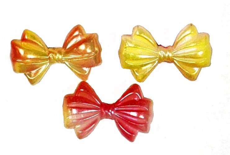 Бусины акриловые БАНТИК/ цв.красный/ размер 2х3см/ уп.500г/ арт.а453-9/ фас.1уп.