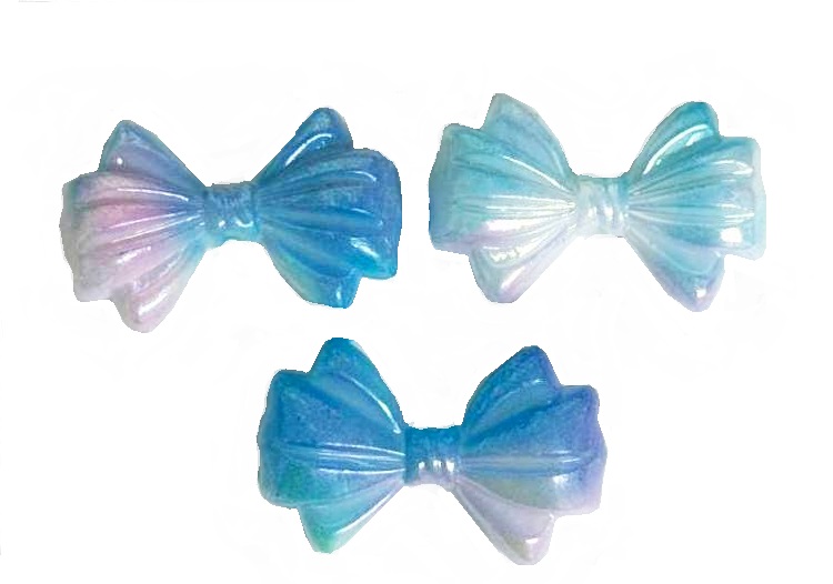 Бусины акриловые БАНТИК/ цв.голубой+сиреневый/ размер 2х3см/ уп.500г/ арт.а453-4/ фас.1уп.