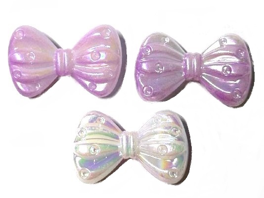 Бусины акриловые БАНТИК/ цв.сиреневый/ размер 2х3см/ уп.500г/ арт. а454-7/ фас.1уп.