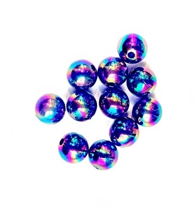 Бусины перламутровые, уп. 500 г, 10 мм, цв. синий арт. S27