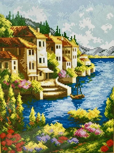 Набор для полного или частичного вышивания крестом 30х40/ арт.DA008 НАБЕРЕЖНАЯ