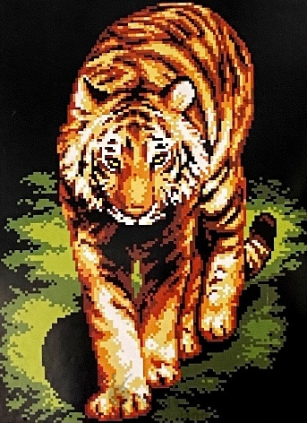 Набор для полного или частичного вышивания крестом 30 х 40, ТИГР, арт. DA009