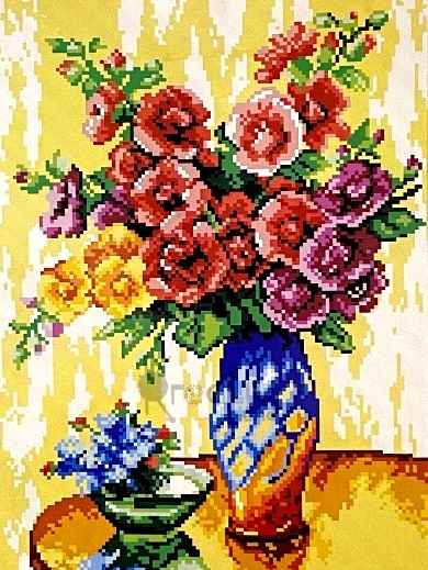 Набор для полного или частичного вышивания крестом 30х40/ арт.DA013/ БУКЕТ