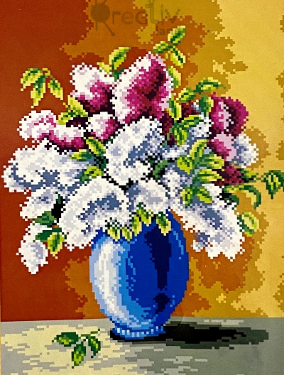 Набор для полного или частичного вышивания крестом 30х40/ арт.DA016/ БУКЕТ СИРЕНИ