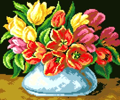 Набор для полного или частичного вышивания крестом 30 х 40, арт. DA037 БУКЕТ