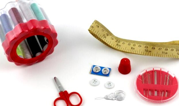 Швейный дорожный набор, пластиковый круглый контейнер-малый