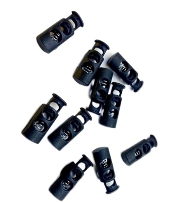 Фиксатор для шнуров, пластик, цв. черный, 22 х 11.5 мм, арт. 6661-0012