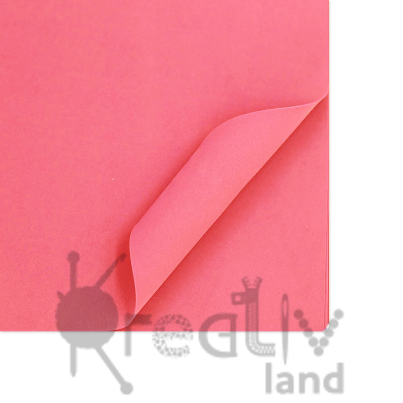 Фоамиран в листах матовый/ цв.04 розовый/ 50х50см, толщ.1мм/ уп.10 листов/ фас.1уп.