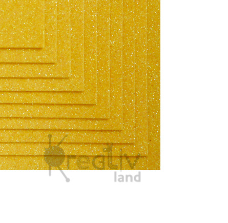Фоамиран глиттерный/ 50х50см/ 2мм/ цв.желтый Н12 / уп.10 листов/ фас.1уп.