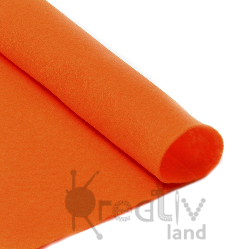 Фетр рулонный жесткий 1,2 мм цв.оранжевый 1239 длина 500 см/ фас.1 рулон