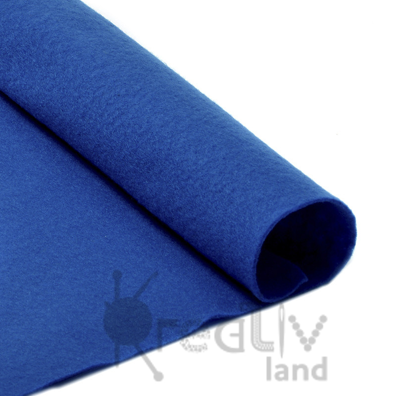 Фетр рулонный жесткий 1,2 мм цв.синий длина 500 см/ фас.1 рулон