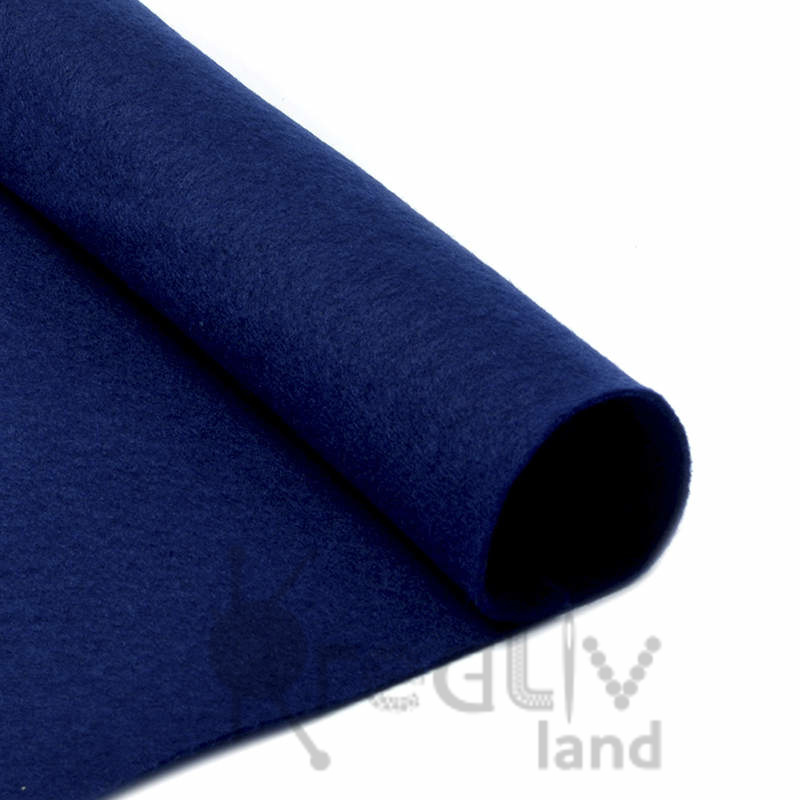 Фетр рулонный жесткий 1,2 мм цв.темно-синий длина 500 см/ фас.1 рулон