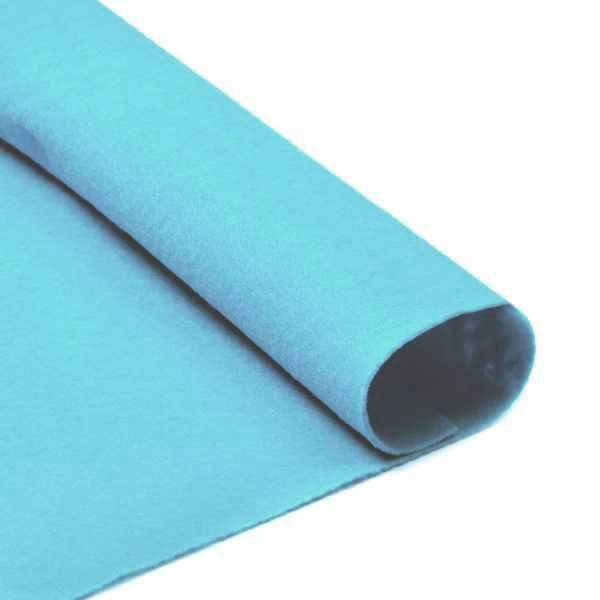 Фетр рулонный жесткий 1,2 мм/ цв.ярко-голубой 1110/ шир.91см/ длина 500 см/ фас.1 рулон