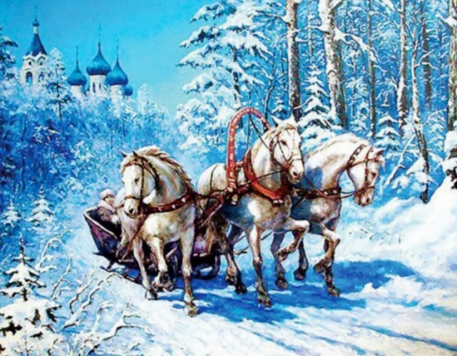 Алмазная мозаика/ подрамник/ полная выкладка/ круглые стразы/ 30х40см/ арт.GB71648 ТРОЙКА title=