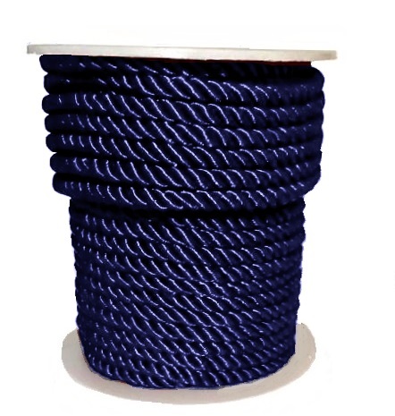 Шнур витой отделочный декоративный/ цв.тёмно-синий/ 5мм/ 20ярд./ фас.1рул.
