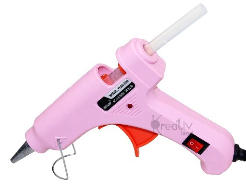 Клеевой пистолет для стержня 7мм/ цв.розовый/ 13х11см/ фас.1шт
