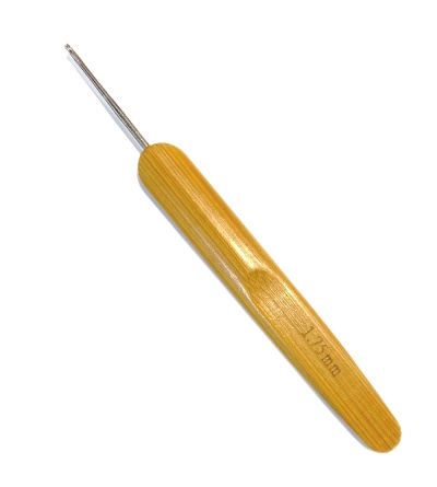 Крючок для вязания 1,75мм с деревянной ручкой/ дл.13см/ фас.1шт