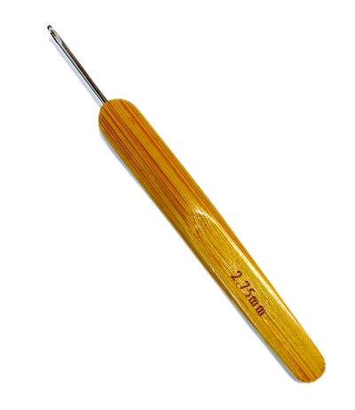 Крючок для вязания 2,75мм с деревянной ручкой/ дл.13см/ фас.1шт