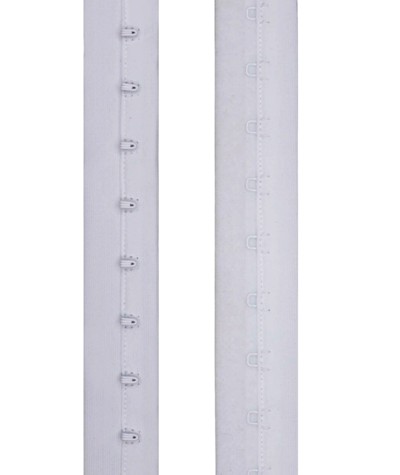 Крючки на тесьме 1ряд, цв. белый, шир. 28 мм, рул.9,14 м