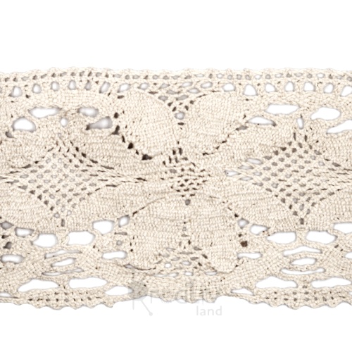 Кружево хлопковое цв.бежевый/ шир.10см/ рул.9,1м/ фас.1рул.