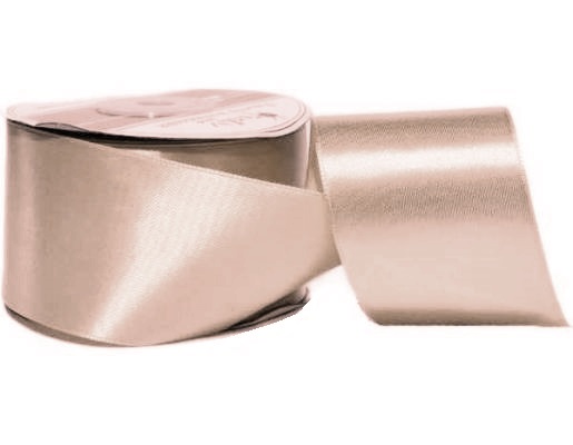 Лента атласная однотонная ш.50 мм, цв. бежевый (KD027)-(158) - 27 м