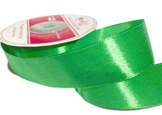 Лента атласная однотонная ш.25 мм, цв. мятный 111, 27 м