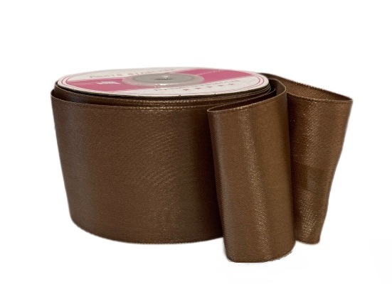 Лента атласная однотонная ш.50 мм, цв. коричневый 179, 27 м