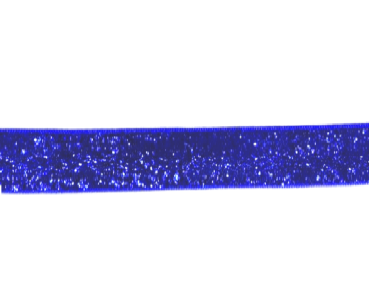 Лента бархатная с люрексом/ 20мм/ цв.синий/ дл.22,8см/ фас.1рул.