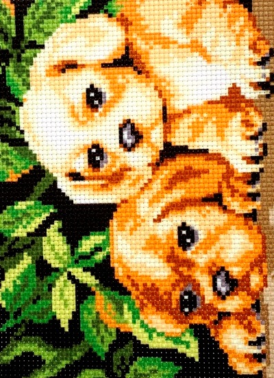 Набор для полного или частичного вышивания крестом 20 х 28, арт. LG051 ЩЕНКИ