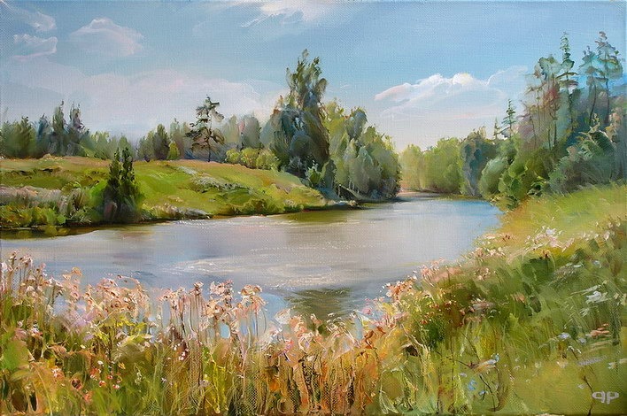 Алмазная мозаика/ подрамник/ полная выкладка/ 30х40см/ арт. LMZ3038 ПРУД