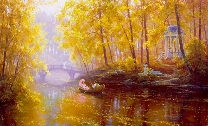 Алмазная мозаика/ подрамник/ полная выкладка/ 30х40см/ арт. LMZ3040 ОСЕНЬ