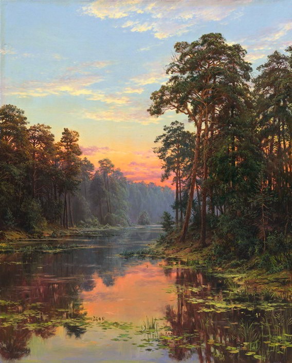 Алмазная мозаика/ подрамник/ полная выкладка/ 30х40см/ арт. LMZ3042 ОЗЕРО