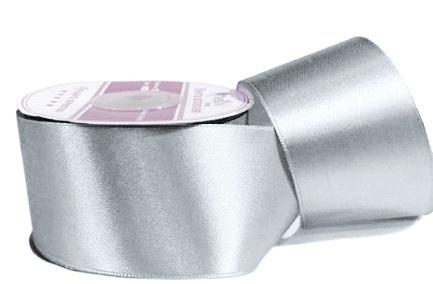 Лента атласная однотонная ш.50мм/ цв.светло-серый KD092/ 27м/ фас.1рул.