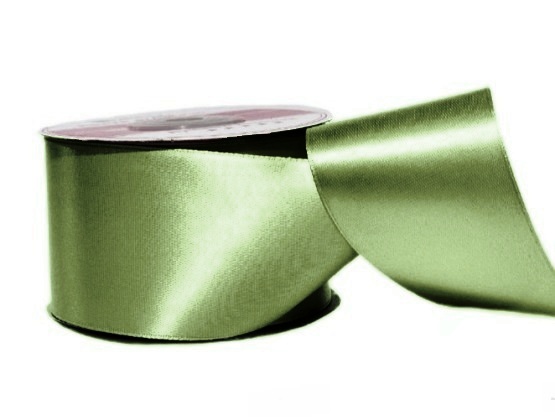 Лента атласная однотонная ш.50мм/ цв.хаки KD106/ 27м/ фас.1рул.