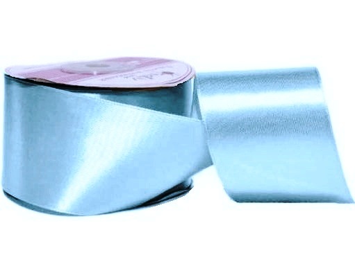 Лента атласная однотонная ш.50мм/ цв.голубой KD163 (090) 27м/ фас.1рул.