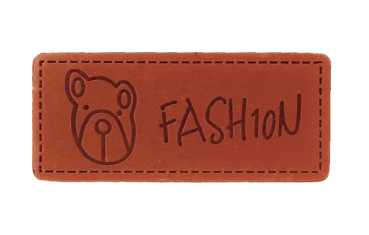 Лейбл пришивной FASHION с МИШКОЙ/ 55х25мм/ арт.110/ уп.10шт