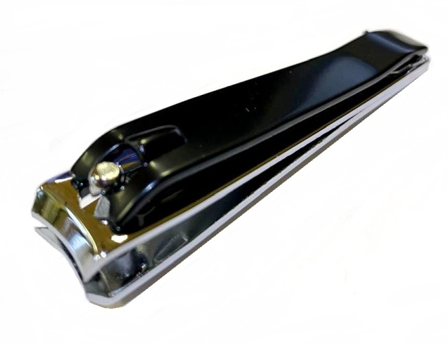 Книпсер для ногтей металл/ арт.MAN-2/ 8см/ цв.серебро+черный/ фас.1шт