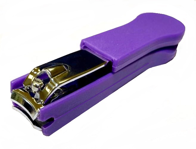 Книпсер для ногтей металл+пластик/ арт.MAN-24/ 8,5см/ цв.фиолетовый/ фас.1шт title=