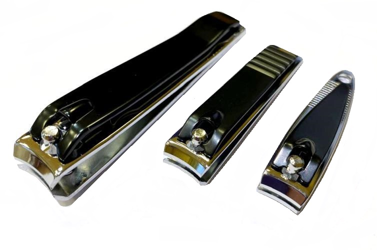 Книпсер для ногтей металл/ набор арт.MAN-33/ 8см,6см и 5,5см/ цв.серебро, черный/ фас.1уп