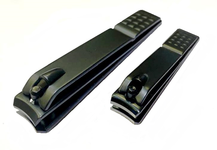 Книпсер для ногтей металл, цв. черный, 8 см и 5,5 см, набор арт. MAN-34